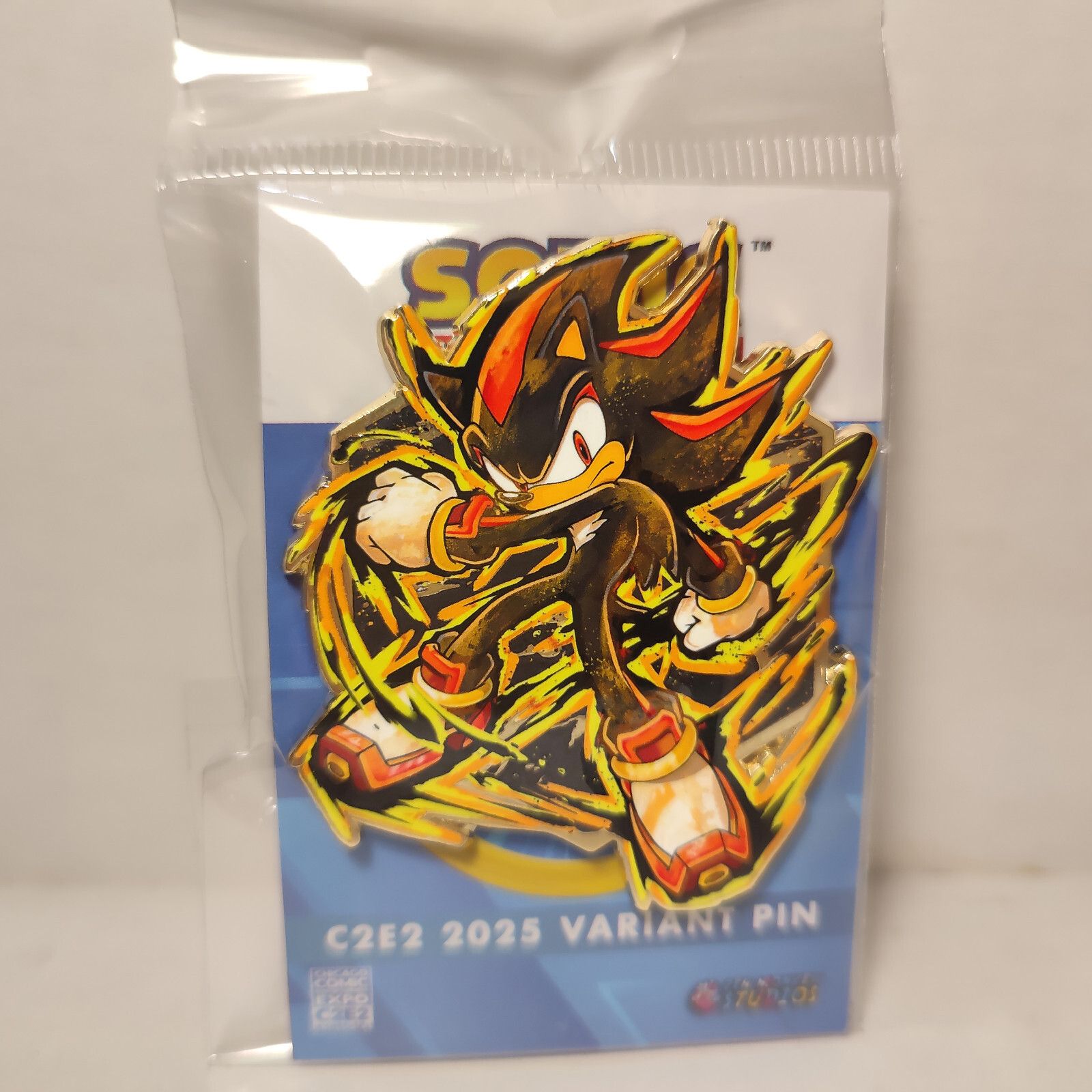 Shadow The Hedgehog Painterly Series Enamel Pin C2e2 2025 Color Variant Badge